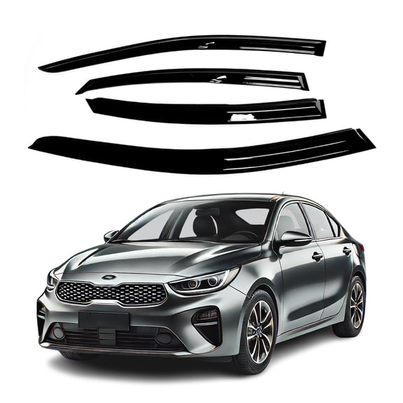 Sunwei Acrylic Window Visor Sun Rain Deflector Guard Chevrolet Cruz 16, 32" Black