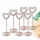 thumbnail image 2 of piezas de portatarjetas de mesa dorados con forma de corazón, clips para sujetar menús en espiral, soportes para números de mesa, 2 of 4