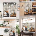 thumbnail image 5 of Halloween Kitchen Curtains and Valance Set of 3, Ghost Pumpkin Kitchen Window Tier Curtains Farmhouse Window Valances Rod Pocket Panels for Halloween Home Decor, 5 of 5