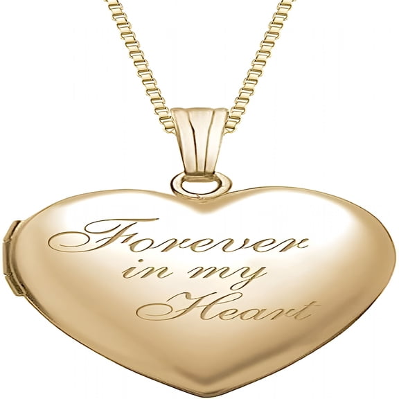 DESIGNICE Locket Necklace for Women That Hold Pictures in Silver Or Yellow Gold.