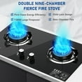 Wobythan 2 Burners Gas Stove Portable Camp Propane Stove Cooktop for