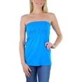 thumbnail image 6 of ToBeInStyle Women's Removable Straps Tube Bandeau Tops - Turquoise, 6 of 7