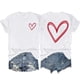 thumbnail image 1 of Tops Cortos para las Mujeres, Casual Impreso Delantero Corto Espalda Larga Manga Corta Raglan Cuello Redondo Blusa Hecha de Poliéster, Tops Largos para las Mujeres, 1 of 3