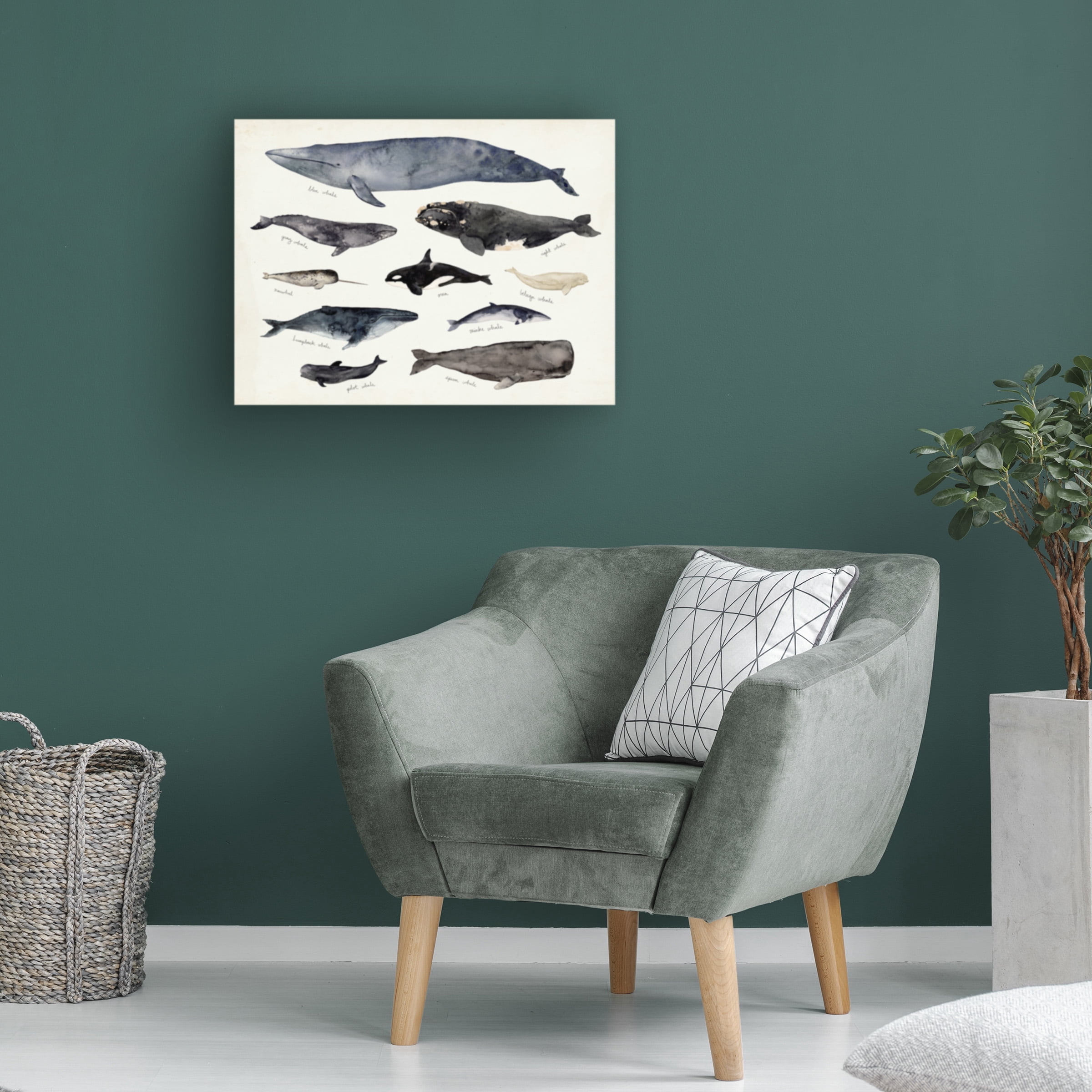 Victoria Barnes 'Whale Chart III' Canvas Art