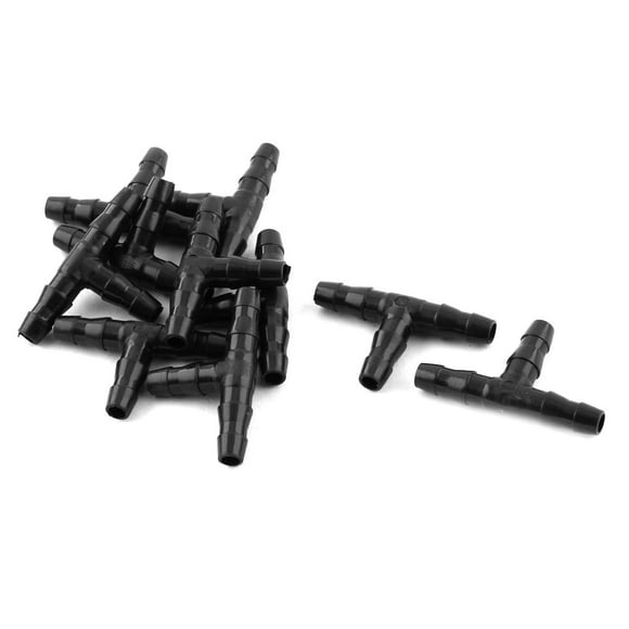 Unique Bargains 10 Pcs 6mm Tube Dia 3 Ways T Shape Airline Air Tubing Connectors for Aquarium