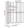 thumbnail image 4 of vidaXL Armoire de Rangement Extérieure Gris et Noir 97x37x165 cm PP, 4 of 5