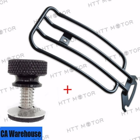 HTTMT- Black Solo Seat Luggage Rear Fender Rack+Seat Bolt FIT For Harley Touring