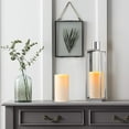 thumbnail image 3 of 2 Pack 6" x 4" Outdoor Plastic Electric flameless Candles with Remote Control and Timer, Battery Operated Flickering LED Pillar Fake Candle for Home, Wedding Decor, Ivory, 3 of 8