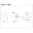 thumbnail image 2 of Kingston Brass KS4040BEX Essex Single-Handle Six-Way Diverter Valve with Square Trim Kit, Matte Black, 2 of 4