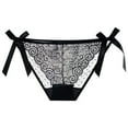 thumbnail image 2 of Blmnix Women's Panties Lace Bikini Underwear Breathable Black Soft Panties, 2 of 4