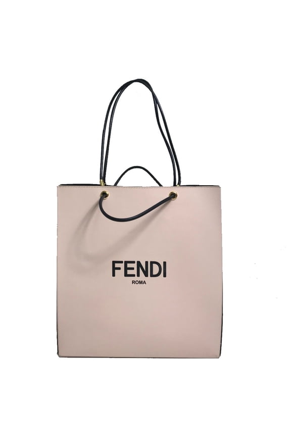 Pre-Owned Fendi 8BH383 bag medium Tote Bag Pink Beige Light pink (Good)