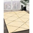 thumbnail image 3 of Ahgly Company Machine Washable Indoor Rectangle Abstract Brown Gold Area Rugs, 2' x 3', 3 of 7