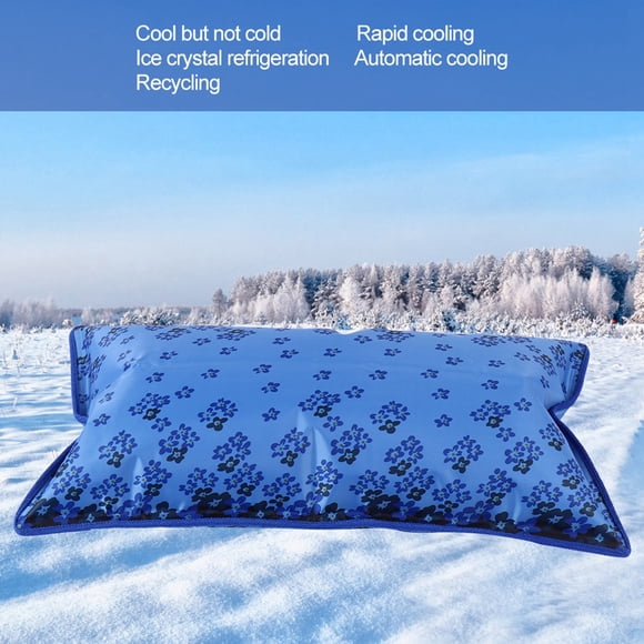Saluaqui Cool Pillow, Thickened Waterproof Ice Pillow Soft Water Cushion Cooling Cushion for Home Travel Cool Cushion