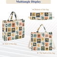 thumbnail image 6 of FORMRS Womens Corduroy Tote Bag Crossbody Shoulder Handbag with Pocket, Beige Playful Stamp, 6 of 7