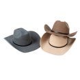 thumbnail image 3 of Sombrero de vaquero de fieltro de lana con ala grande y hebilla de cinturón informal de moda para otoño e invierno, sombrero cálido para exteriores a la moda, 3 of 6