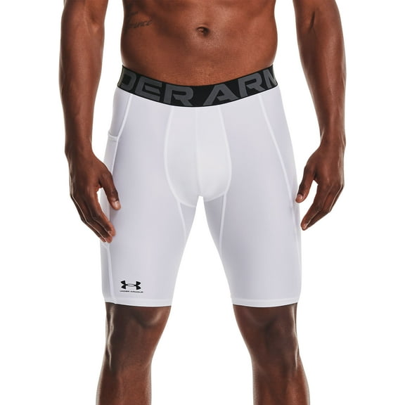 Men's Under Armour HeatGear® Compression Base Layer Shorts Color: White Size: S