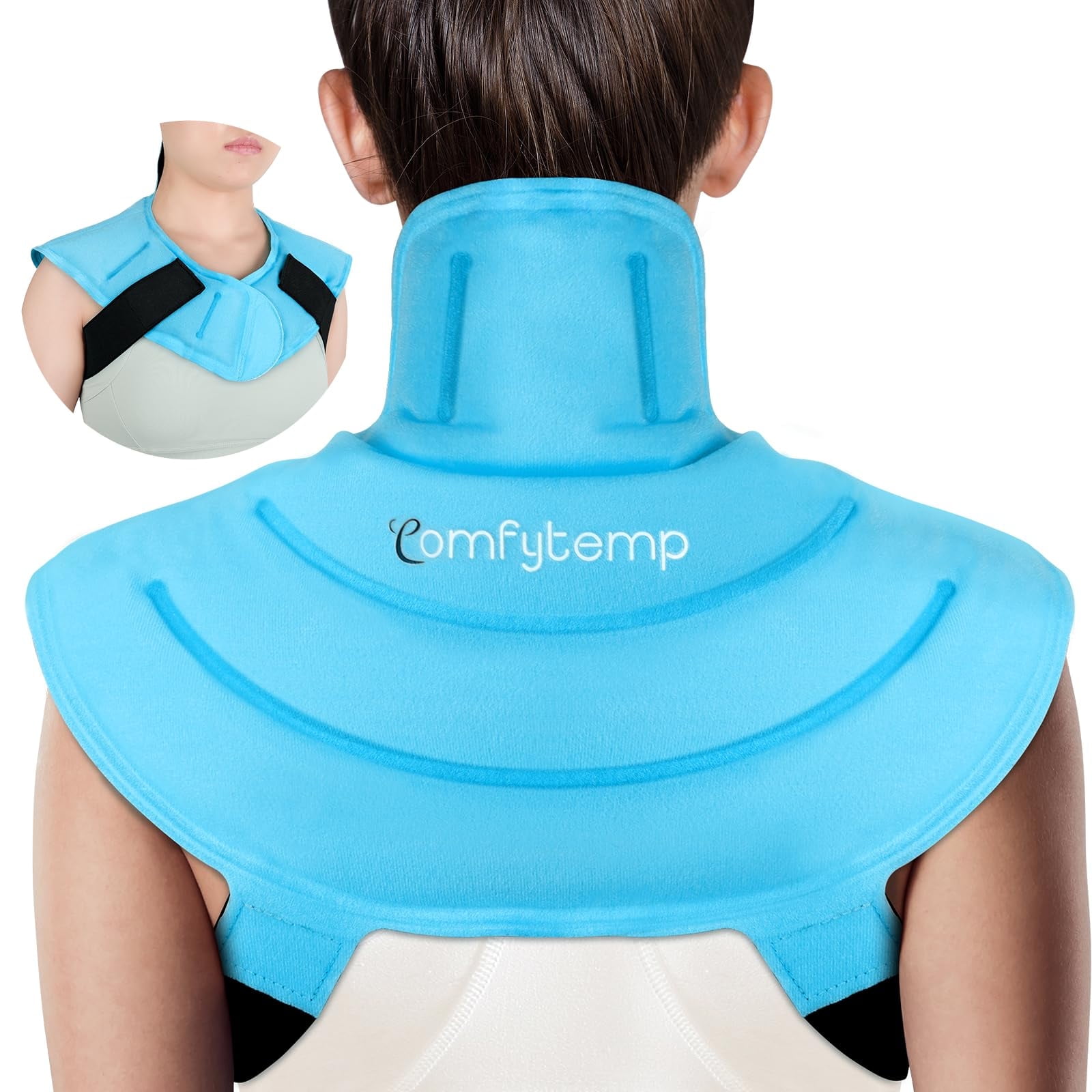 Ice Pack for Neck and Shoulders Pain Relief, Comfytemp Upgrade Hot Cold Therapy Neck Wrap