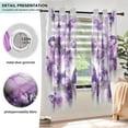 thumbnail image 5 of Purple Butterflies Watercolor Blackout Curtains Thermal Insulation 63 inch Grommet for Bedroom Living Room Bathroom Kitchen Windows 2 Pack, 5 of 6