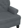 thumbnail image 4 of vidaXL Bench with Backrest Dark Grey 119.5x64.5x75 cm Velvet, 4 of 6