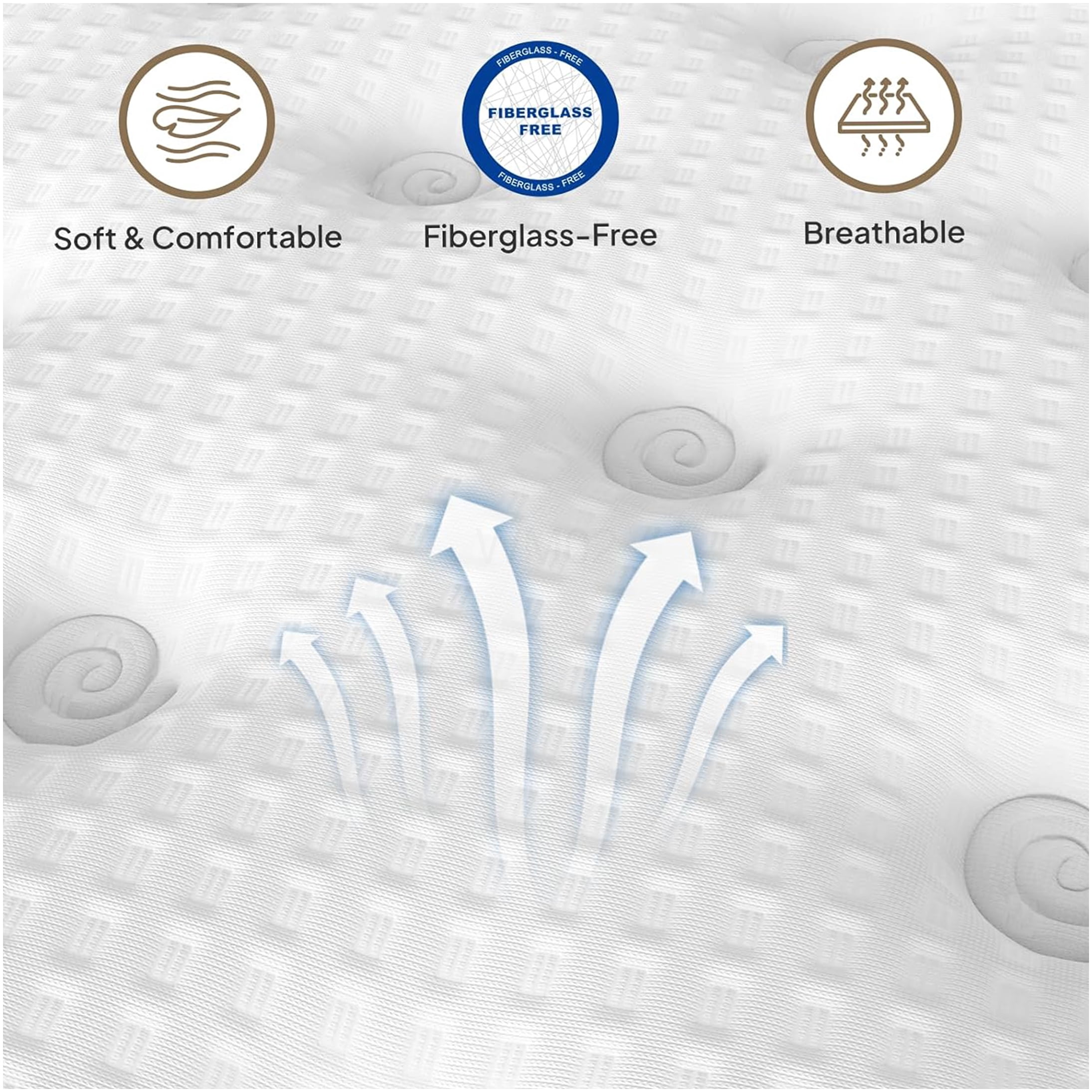 14 Inch King Cooling Gel Hybrid Mattress, Firm Support with 7-Zone for Pressure Relief & Motion Isolation