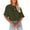 Army Green, variant on Women Short Sleeve Cropped T Shirt Round Neck Solid Color Crop Tops