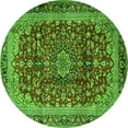 thumbnail image 1 of Ahgly Company Indoor Round Medallion Green Traditional Area Rugs, 8' Round, 1 of 1