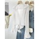 thumbnail image 2 of Blusa Femenina Con Cuello V, Volantes Y Plisado En Blanco, 2 of 30