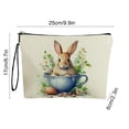 thumbnail image 3 of Kumdkd Easter Bunny Makeup Bag - 9.8x6.7in Foldable Travel Organizer with Anti-Skid Zipper, Portable Storage Pouch for Cosmetics, Accessories & Holiday Decor, 3 of 7
