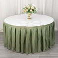 thumbnail image 5 of Efavormart 21ft Eucalyptus Sage Green Pleated Polyester Table Skirt, Banquet Folding Table Skirt, 5 of 11