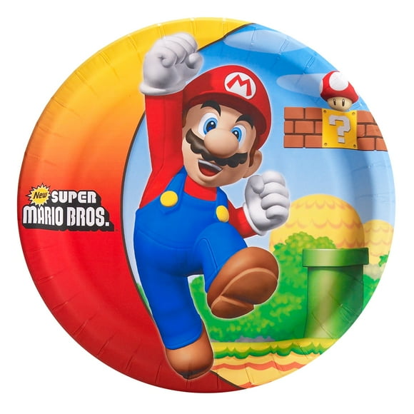 Super Mario Bros Dinner Plates (8 count) child