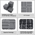 thumbnail image 5 of 44Pack Plastic Interlocking Deck Tiles,  Patio Deck Tile, 12"x12" Indoor Outdoor Non-Slip and Waterproof Patio Floor Decking Tiles for Garden Yard Walkway Balcony Porch Poolside, 5 of 6