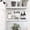 B. White, variant on Bathroom Floating Shelves for Wall - 15.7" Wall Mounted Shelf Over Toilet Farmhouse Home Decor Display Bookshelf Small 15.7 x 6.7 inch Set of 2, Rustic Brown (008-40BN)