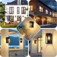 Outdoor Wall Lanterns, Exterior Waterproof Matte Black Wall Light