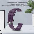 thumbnail image 2 of Cateissary 10 colores correa de reloj de silicona correa de inteligente correa de silicona reemplazo para Garmin/HUAWEI/Samsung 20mm Relojes inteligentes morado oscuro, 2 of 6