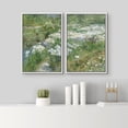 thumbnail image 4 of Framed Canvas Print Wall Art Set of 2 Serene Garden Flowers Botanical Vintage Art for Living Room, Bedroom, Office - 24"x36"x2 WHITE, 4 of 7