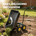 thumbnail image 3 of Northsky Heavy Duty Garden Dump Cart, 600 lbs 10" All-Terrain Wheels, 180° Handle, Garden Wagon for Farm & Landscaping (Glossy Black), 3 of 6