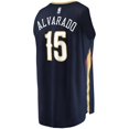 thumbnail image 3 of Men's Fanatics Jose Alvarado Navy New Orleans Pelicans Fast Break Replica Jersey - Icon Edition, 3 of 3