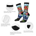 thumbnail image 4 of Balery Floral Truck Welcome Calcetas Largas con Estampado para Hombre y Mujer – Suaves y Transpirables, Talla Única (US 5-11), 4 of 6