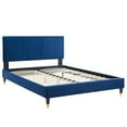 thumbnail image 2 of Modway Peyton Performance Velvet Full Platform Bed in Navy, 2 of 10