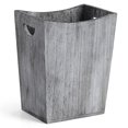 thumbnail image 1 of Papelera ETELI de madera rústica con doble asa, 1 kg, gris y verde, 1 of 8