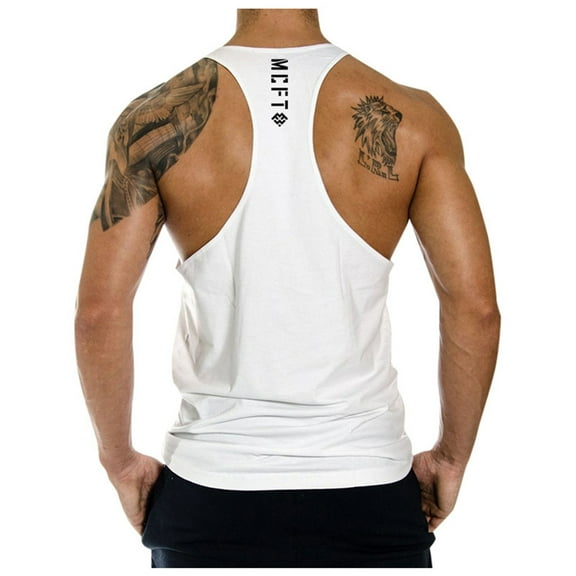 RATTOYY Mens Tank Top Beach Workout Stringer Fitness Performance Muscle Gym Training Bodybuilding Comfy Versatile Chic Sleeveless Tops