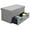 Grey+Poly Linen, variant on 31 Inches Folding Storage Ottoman with 2 Drawer, Storage Ottoman Bench Chest Foot Rest Stool, Grey