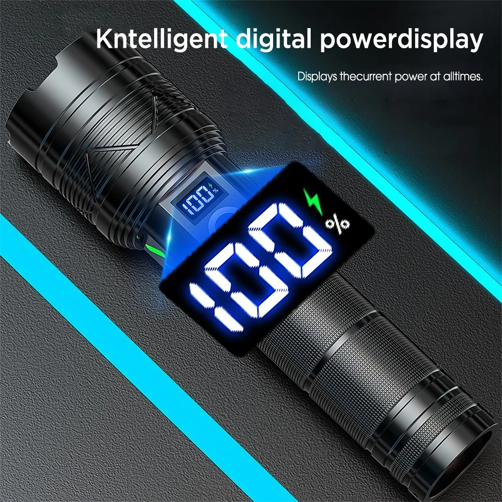 5000000 Lumen LED Tactical Flashlight Rechargeable Super Bright Powerful Torch