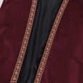 thumbnail image 6 of FASHOFT Adult Renaissance Pirate Halloween Long Embroidered Vest Cosplay Outfit Stage Performance Theme Party Fancy Dress Up Halloween S, 6 of 9