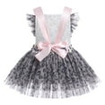 thumbnail image 3 of IBTOM CASTLE Toddler Baby Girls 1st Birthday Outfit Tulle Romper Princess Tutu Dress with Headband Cake Smash Photo Shoot Clothes Set 18-24 Months Brown Leopard, 3 of 8