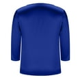 thumbnail image 6 of Alkepwun Plus Size Tops Shiny Satin Crew Neck Pullover 3/4 Sleeve Top Basic Style Casual Comfortable Soft Business-Casual Clothes, 6 of 9