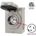thumbnail image 2 of PTR0106 Weatherproof 50 Amp NEMA 3R Generator Power Inlet Box, NEWA SS2-50P, 125/250 Volt, 12500 Watts for Outdoor Use, ETL Listed, 2 of 7