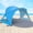 Skyblue, variant on 4-Person Portable Pop-up Beach Tent & Sun Shelter, UPF 50+ UV Protection with Dual Zippered Doors & Mesh Windows, Easy Setup Lightweight Beach Shade Canopy for Family Days, Camping, Fishing & Picnics