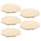 thumbnail image 4 of Octagonal Wooden Tray Diy Craft Succulent Pots Wood 3.9×3.9×0.3in 5Pcs, 4 of 5