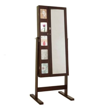 Artiva Usa Deluxe Double Doors Jewelry Armoire With Chevor Mirror